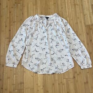 Ann Taylor Floral Long Sleeve Blouse